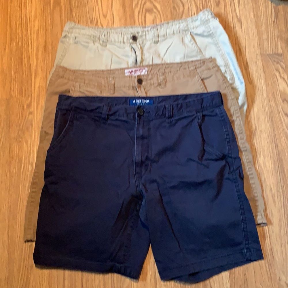 Lot of 3: Mens Arizona Jean Co. 38" Waist denim Chino Shorts